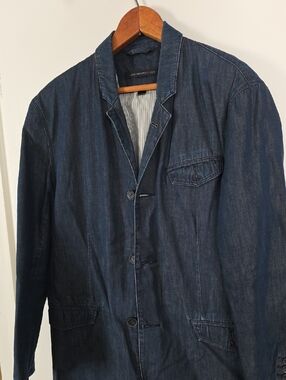 John Varvatos Denim Sport Coat Size 40 Perfect Condition